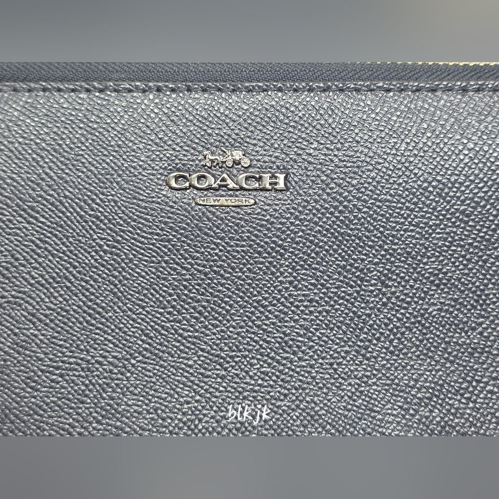 Coach Crossgrain Double Zip Travel Wallet *Blue* NWOT - Picture 9 of 16
